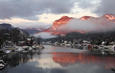 Lake with Snow