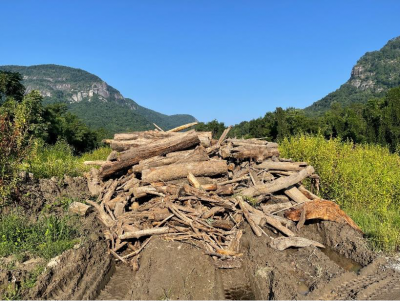 Lake Debris Following Cleanup