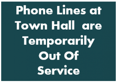 Phone Lines Temporarily Down - Sign 