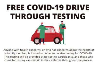 Free Drive-Thru Testing SIgn