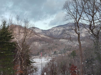 Lake Lure in snow 1-17-22 by Debbie Clark