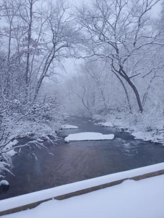 Ice in Lake Lure NC