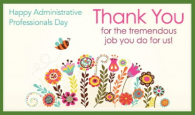 Administrative professionals Day Thank You Sign