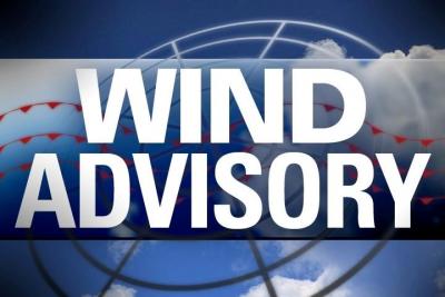 Wind advisory sign