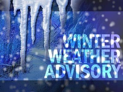 Winter Weather Advisory sign