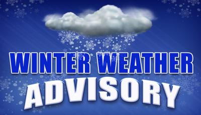 Winter Weather Advisory sign
