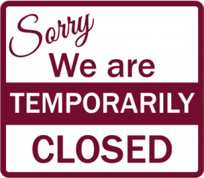 Temporarily closed sign