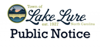 Town of Lake Lure Public Notice