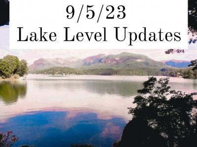 9/5/23 Lake Level Update sign