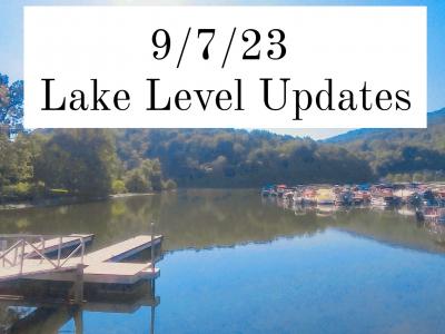 9/7/23 Lake Level Update Sign