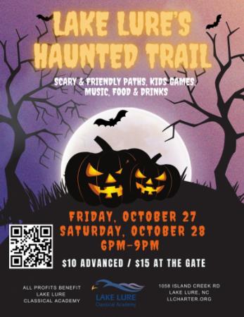 Haunted Trail Event Flyer -10/27/23