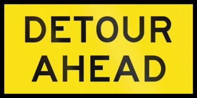 Detour Ahead Sign