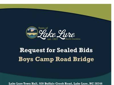 Request for Bids Sign - Boys Camp Road Bridge