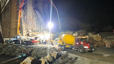 March 2024 Concrete Pour at the Lake Lure Dam