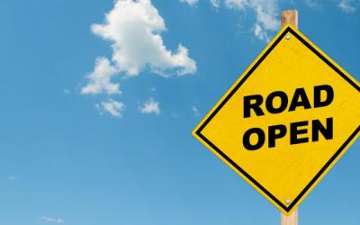 Road open sign