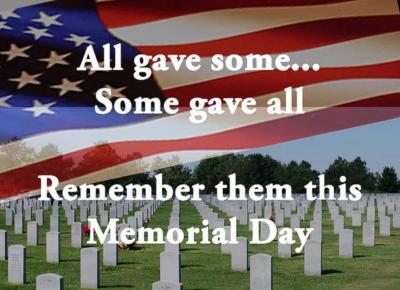 Memorial Day Image - All gave some, Some Gave All