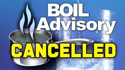 Boil Advisory Cancelled sign