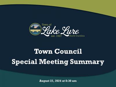 8/22/24 Special Meeting Summary Sign