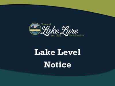 Lake Level Notice Sign