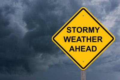 Stormy Weather Ahead Sign
