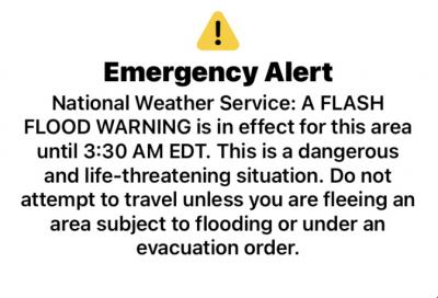 Emergency Alert - Flood Warning