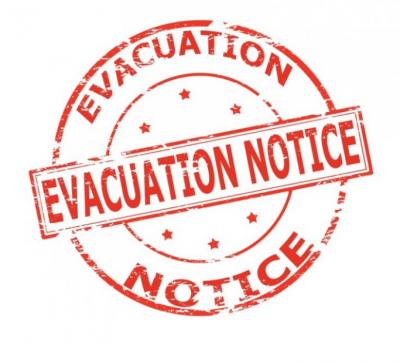 Evacuation notice 
