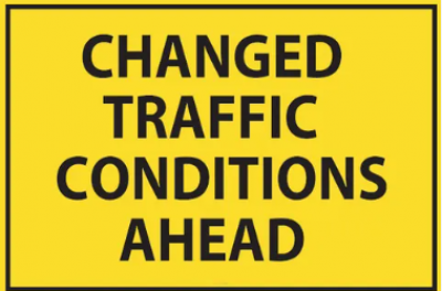 Traffic Change Sign
