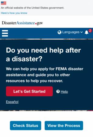 Disaster assistance 