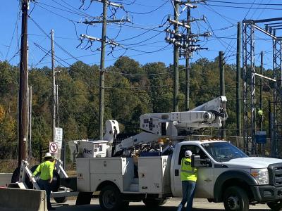 Fiber Installation Dam Bridge