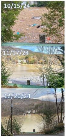 Lake Debris Removal Progression 122024