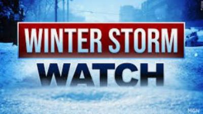 Winter Storm Watch sign