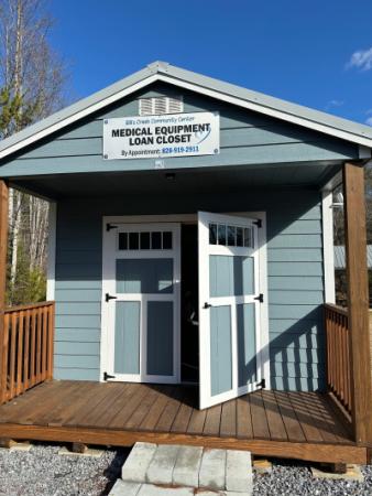 Bill's Creek Community Center Medical Equipment Loan Closet. 