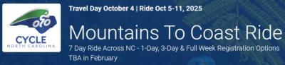 2025 Cycle NC Mountains to Coast Ride