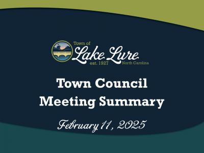 Town Council Meeting Summary Sign