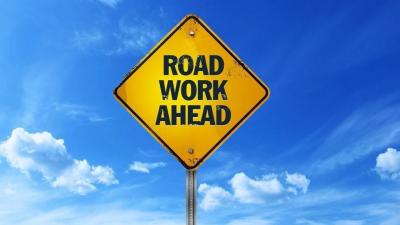 Roadwork Ahead Sign