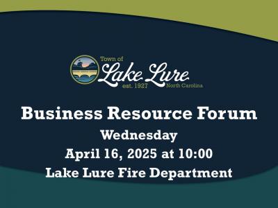 Lake Lure Business Resource Forum Sign