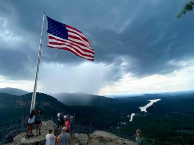 Chimney Rock State Park and View scape of Lake Lure By James Scott