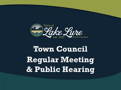 Town Council Regular Meeting and Public Hearing Sign