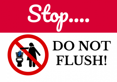 No Flush Order Sign 