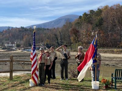 Bench Dedication Ceremony with Cole Pritchett - Cole Pritchett - Boy Scouts