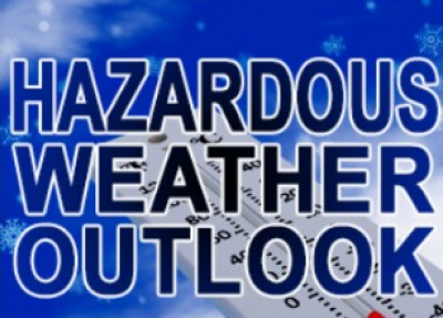 Hazardous Weather Outlook sign