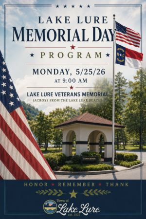 Memorial Day Program, Monday, 5/25/26 at 9AM at the Veterans Memorial Memorial Day Program, Monday, 5/25/26 at 9AM at the Veterans Memorial
