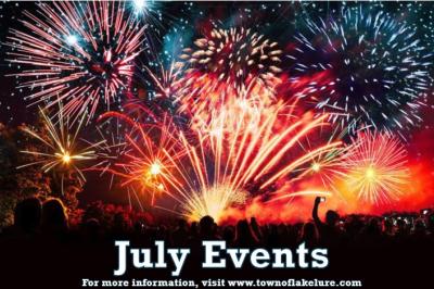 July Events Sign July Events Sign