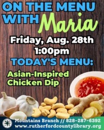 082826 at 1 - Mountains Branch Library - On the Menu with Maria