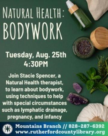 Mountains Branch Library - Natural Health Bodywork - 8/25/26 at 4:30 PM