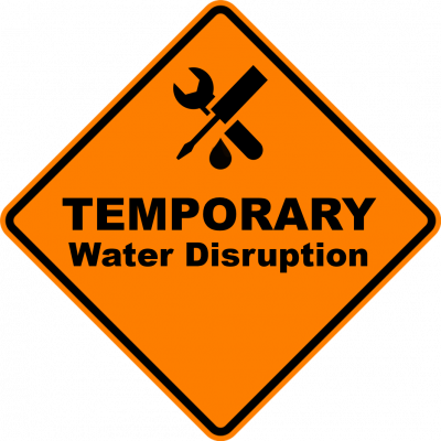 Temporary Water Service Interruption Sign Temporary Water Service Interruption Sign