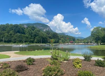 Lake Lure Marina from Gazebo Lake Lure Marina from Gazebo