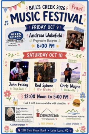Bills Creek Music Festival ad Bills Creek Music Festival ad