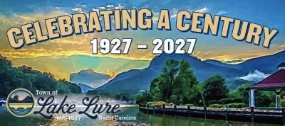 Centennial Banner - Town of Lake Lure - Celebrating a Century - 1927 - 2027 Centennial Banner - Town of Lake Lure - Celebrating a Century - 1927 - 2027
