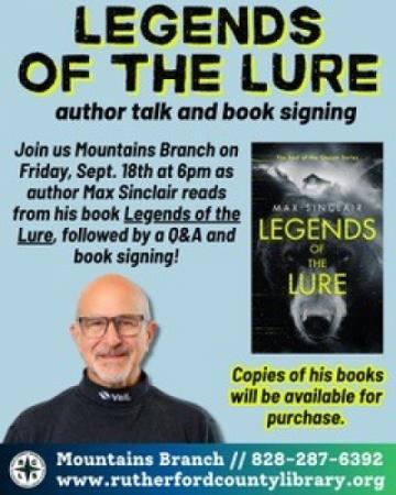 Mountains Branch Library Event - Legends of the Lure - 9/18/26 at 6PM